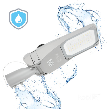 Průmyslová pouliční lampa LED 80W 13600lm 4000K Neutral IP66 IK09 Grey Master Street Kobi