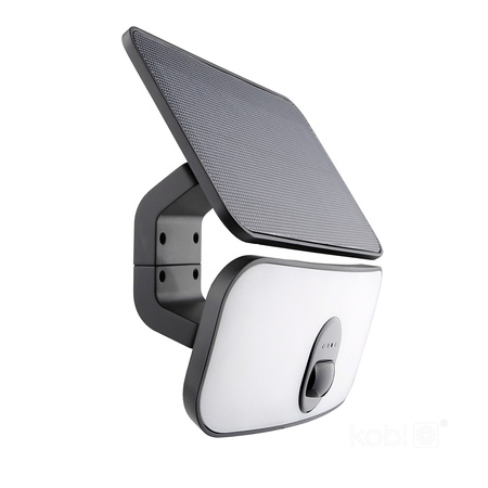 Venkovní solární LED reflektor Zahrada 13W 1400lm 4000lm Neutrální 120° se senzorem pohybu a soumraku IP65 IK03 Černá Phoenix Kobi