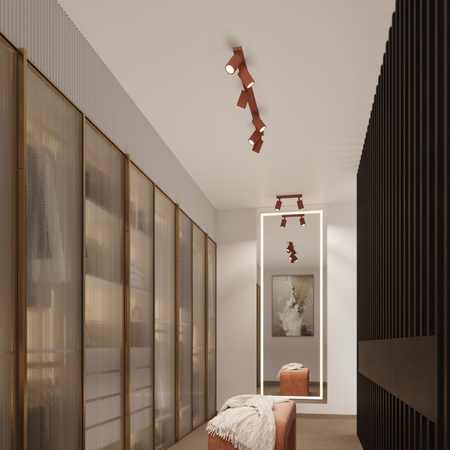 Bodové reflektorové stropní svítidlo Tuba GU10 Ochre Red Carbon Deep Space SL.1629 Sollux