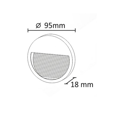 Zahradní povrchové schodišťové svítidlo LED 3W 60lm IP44 4000K šedé Q8 GOLDLUX (Polux)
