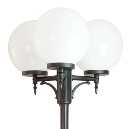 Venkovní zahradní lampa tyč LANTERN E27 CLASSIC BALLS OGMWN 3 300 190-290cm černá Su-Ma