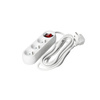 Prodlužovací kabel Zástrčka 3 x uzemněná zásuvka Power Strip On/Off Switch 3m White Linea Kobi