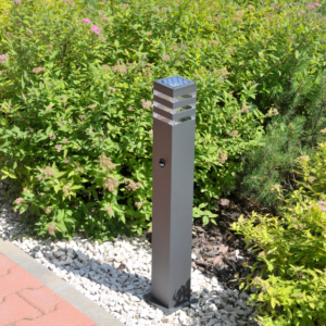 Venkovní zahradní lampa TEKSAS 74 E27 IP44 senzorová tyč grafitová GOLDLUX (Polux)