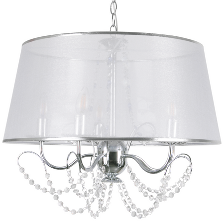 ABBAZIA Stropní závěsná lampa 5xE14 Bílá 120cm - GOLDLUX (Polux)