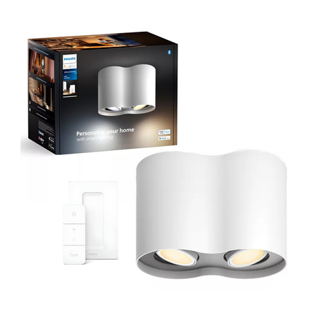 Stropní svítidlo LED Spot Pillar White 2x4,2W CCT PHILIPS HUE Bluetooth Zigbee + stmívač