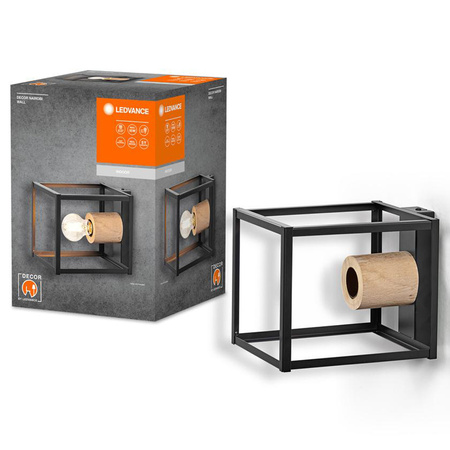 Dekorativní nástěnné svítidlo na zeď s povrchovou montáží E27 Black Decor Ledvance