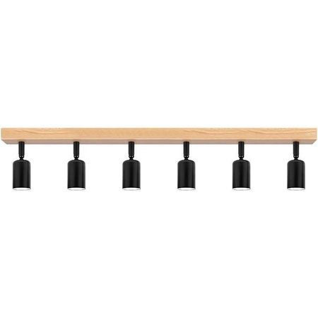 Spot Tuba Stropní svítidlo Reflektor Halogenové svítidlo 6x E27 Pohyblivé Černohnědé Eos Masterled