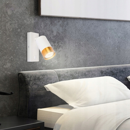 Nástěnné svítidlo Reflektor Nástěnné bodové svítidlo pro čtení GU10 White Gold Masterled