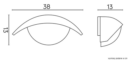 Venkovní zahradní lampa LED NÁSTĚNNÁ LAMPA TESS 1853 E27 Su-Ma