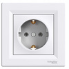 Jednozásuvka 2P+E s rámem SCHNEIDER ASFORA