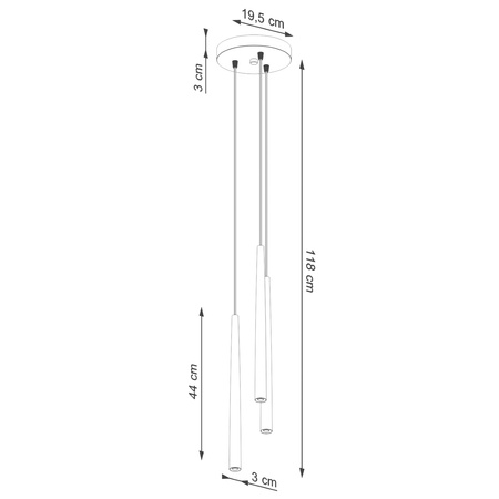 Závěsné stropní svítidlo 3x G9 Black Bliss Ocean Green SL.1463 Sollux