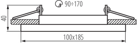 Halogenové stropní svítidlo ARET 2x MR16 GU10 bílé IP20 Kanlux