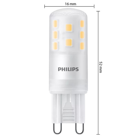 6x LED žárovka s paticí G9 3,7W = 40W 470lm 2700K teplá bílá PHILIPS