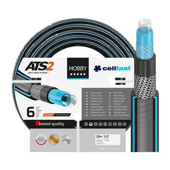 Zahradní hadice na vodu 6 vrstev s opletem 1/2" 20m silná hadice HOBBY ATS2 CELLFAST