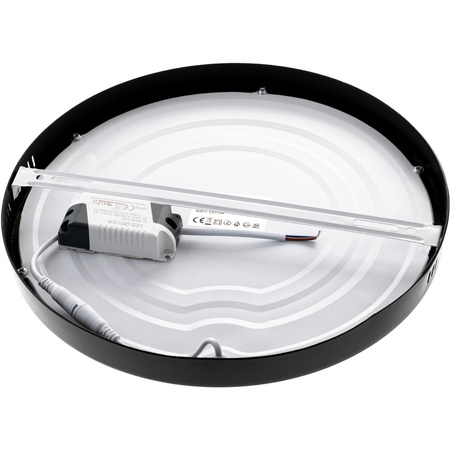 Přisazené stropní svítidlo LED panel 24W 4000K Černé kulaté Proma LVT