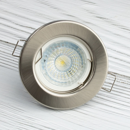 Halogenová Podhledové svítidlo GU10, MR16 Stálá Kulatá Saténový Plech LUMILED