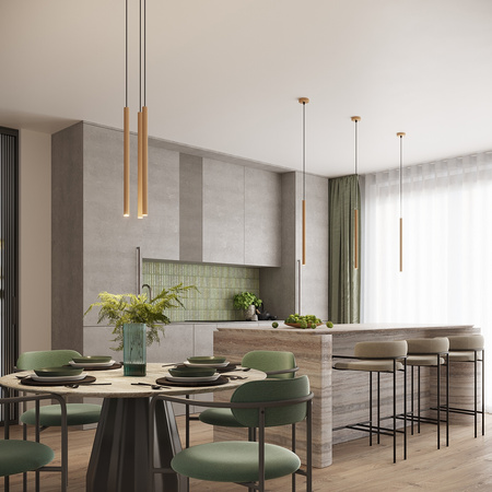 ARCHE 1 G9 Gold Moderní stropní závěsné svítidlo SOLLUX