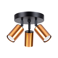 WINX 3P stropní svítidlo 3xGU10 Reflektor Moving Black-Copper Moderní SOLLUX