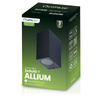 Zahradní nástěnná lampa 2x GU10, čtvercové Černá ALLIUM LUMILED
