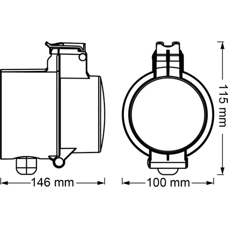 Inteligentní venkovní EU napájecí zásuvka 230V 3680W 16A LEDVANCE SMART+ ZigBee s kabelem