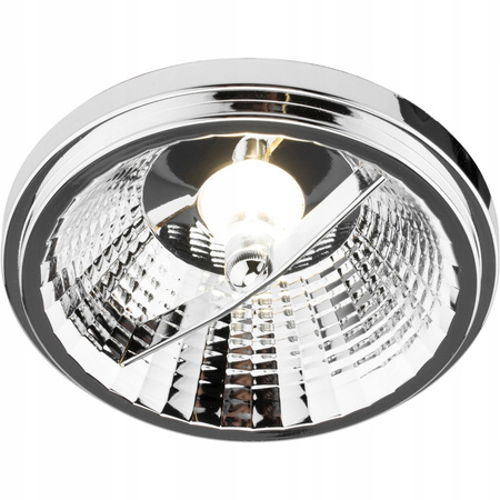 LED žárovka G53 AR111 10W = 75W 1055lm 3000K Warm 24° 12V AC/DC Silver LUMILED