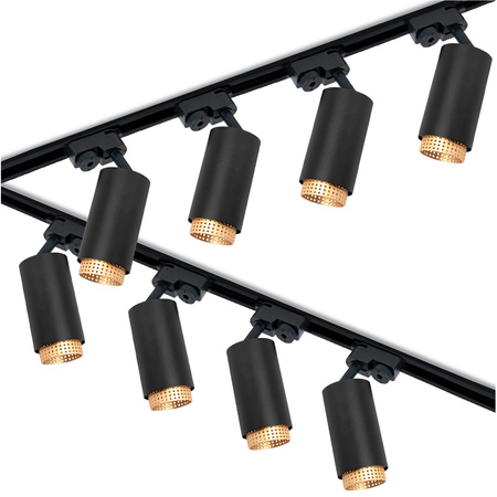 Sada 4m kolejnic + 8x stropní svítidlo GU10 s reflektorem LUMILED Track Lighting