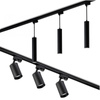 Sada osvětlovacích lišt 3m + 6x GU10 Busbar Spotlight + úhlový spínač černá LUMILED