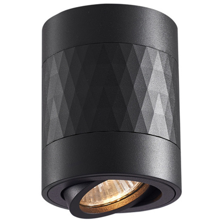 Povrchová montáž RUBIN ROMB GU10 Tuba Spot Round Movable Black GOLDLUX
