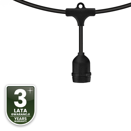 Venkovní řetěz 15m, 15x E27 MALUS LUMILED