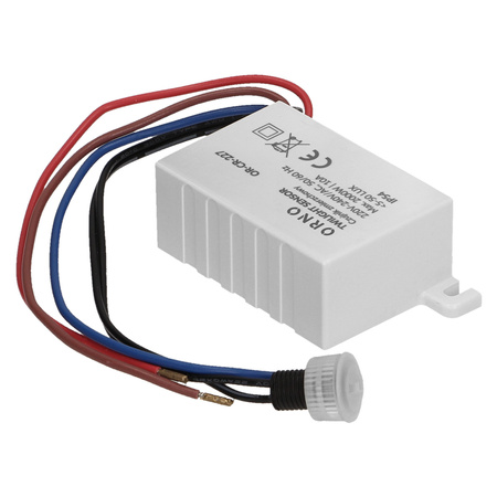 Soumrakový senzor s externí sondou 2000W IP54 Mini bílý ORNO