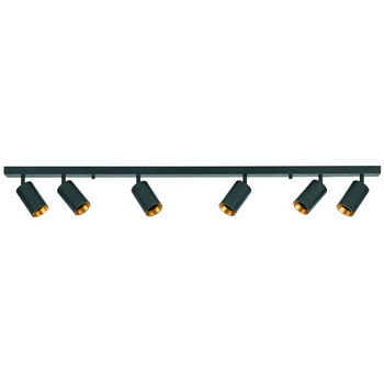 Pásové svítidlo Stropní a nástěnné LED svítidlo 6 x GU10 MARIBEL Black GOLDLUX (Polux)