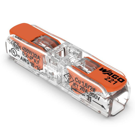 Rychlospojky WAGO Instalační konektory Sada 60 kusů - 20x 221-2411 20x 221-412 20x 20x 221-413