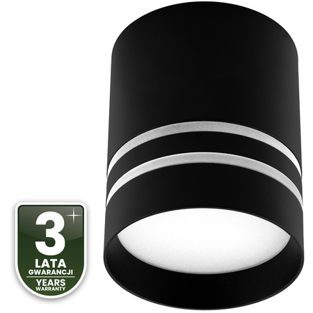 Nástěnná povrchová montáž HALOGENOVÝ Spot Tuba ARISA GU10 LUMILED Kulatý Černý 80 mm