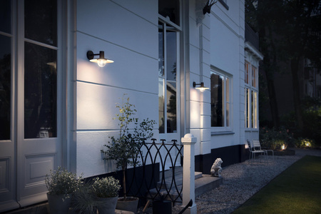 LED zahradní lampa nástěnná lampa SKUA myGarden E27 IP44 downlight lampa černá PHILIPS