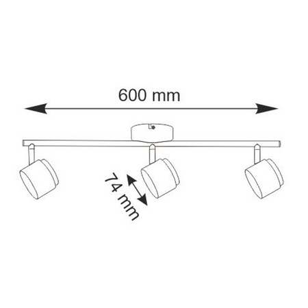 Stropní a nástěnné svítidlo s LED páskem 12.6W KUBIK 3 Black 3000K GOLDLUX (Polux)