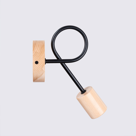 Nástěnné svítidlo E27 Natural Wood Black Ember Peach Puff SL.1476 Sollux