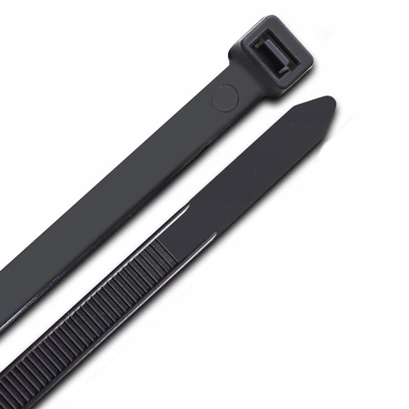 Silná stahovací páska 3.6x250mm černá 100 kusů ECOLIGHT