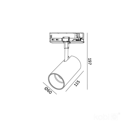 LED reflektor 20W 1800lm CCT 36° černá CRI90 Nextrack Core Kobi