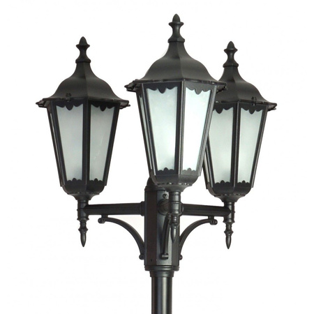 Venkovní zahradní lampa LANTERN E27 Retro Classic OGMWN 3 195-295cm černá Su-Ma