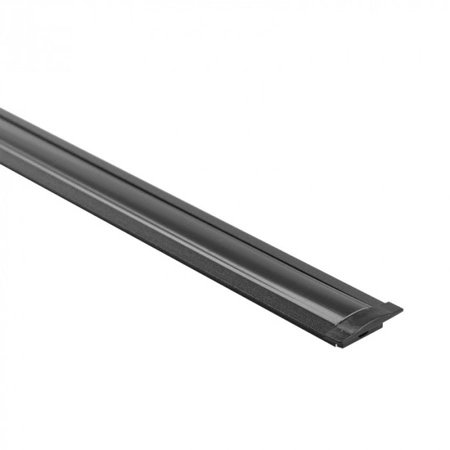 Hliníkový profil LED pod omítku černý 2 m s černým difuzorem pro LED pásky + krytky Ecolight řady P