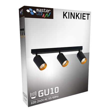 ERIS GOLD 3x GU10 LED stropní svítidlo. nastavitelné