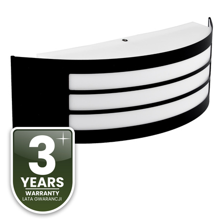 Zahradní nástěnná lampa E27, IP44 Černá FREESIA LUMILED