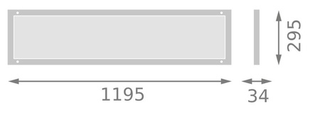 LED panelové stropní světlo 42W 5040lm 4000K neutrální bílá 120x30cm integrované Ledvance