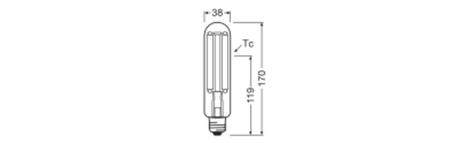 LED žárovka E27 15W = 50W 1600lm 1800K teplá bílá 360° vlákno Ledvance