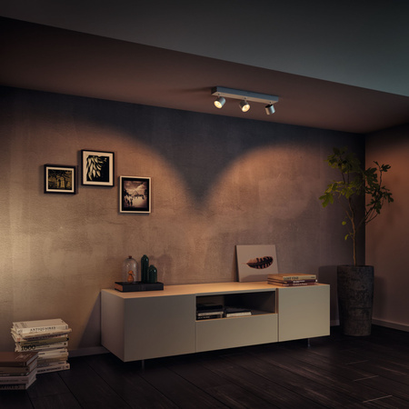 LED STAR stropní svítidlo 3x 4,5W 2700K stmívatelné reflektorové svítidlo pohyblivé bílé PHILIPS