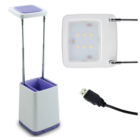 LED stolní lampa HELSINKI 4.2W 190lm 3000K fialová GOLDLUX (Polux)