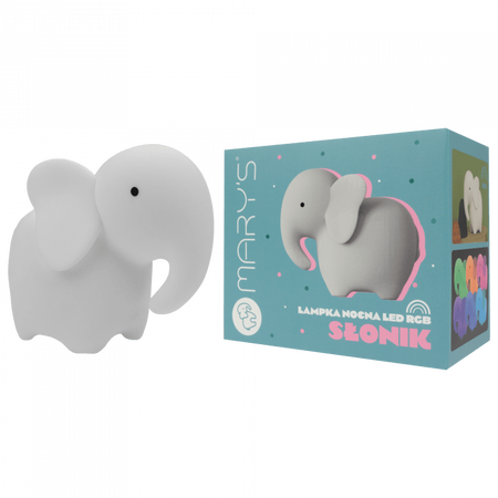 Dětské LED noční světlo 1W 3000K teplé + vícebarevné RGB dobíjecí 500mAh bílé MARY'S DOG