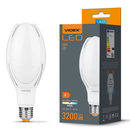 LED žárovka E27 A96 30W 3200lm 4000K neutrální bílá 330° Videx