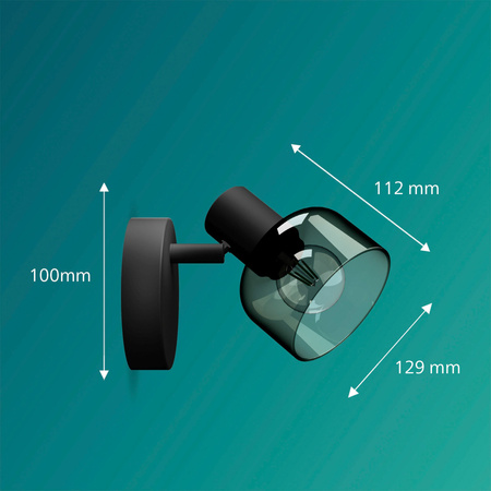 Nástěnné svítidlo E14 LED Black Sleet Philips