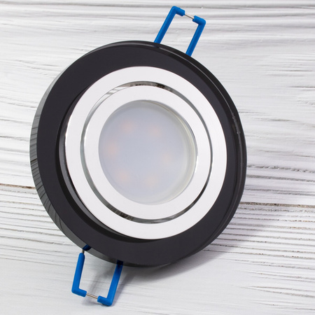 Skleněné Halogenová Podhledové svítidlo GU10, MR16 Nastavitelná Kulatá Černá ARIAN LUMILED